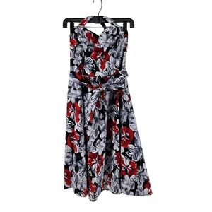 Topdress Women's Retro Floral Halter Top Cocktail Dress - M